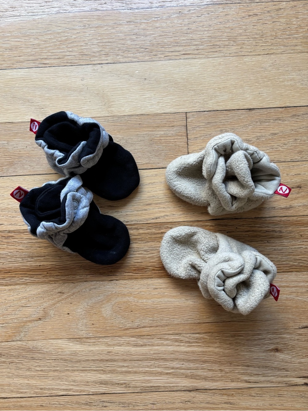 Zutano set of 2 pairs baby shoes/booties 6 months